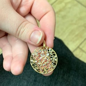 14k Italian yellow and white gold necklace (with flower design)